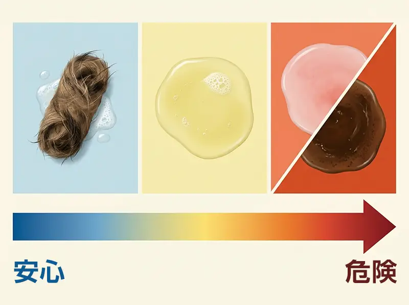 嘔吐物の「形」「色」は？